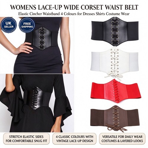 Women wide corset waist belt - women,