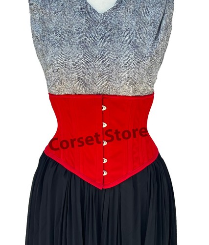 Red velvet corset - red,