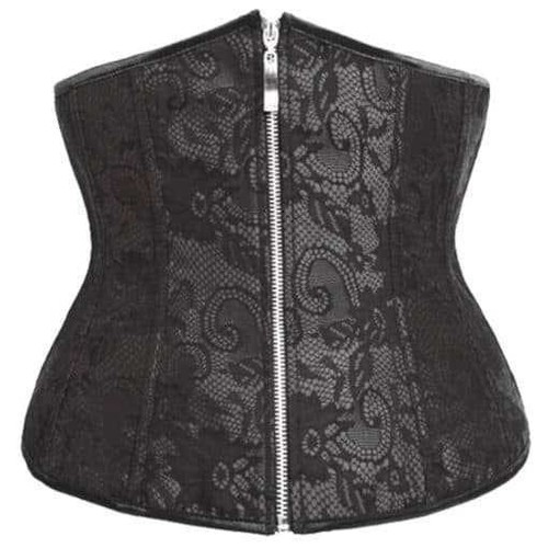 Black lace underbust corset - black,
