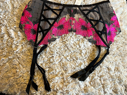 Boudoir rose waspie suspender - waspie,
