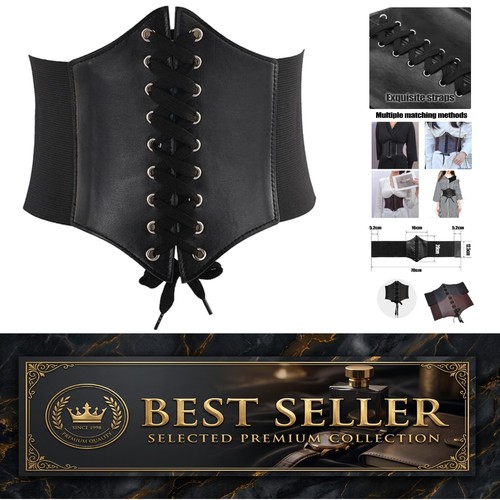 Corset belt lace waspie - lace-up,