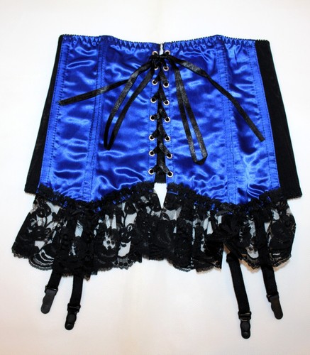 Blue heavy satin - satin, bust